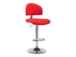 Juego de 2 taburetes de bar de piel sintética roja