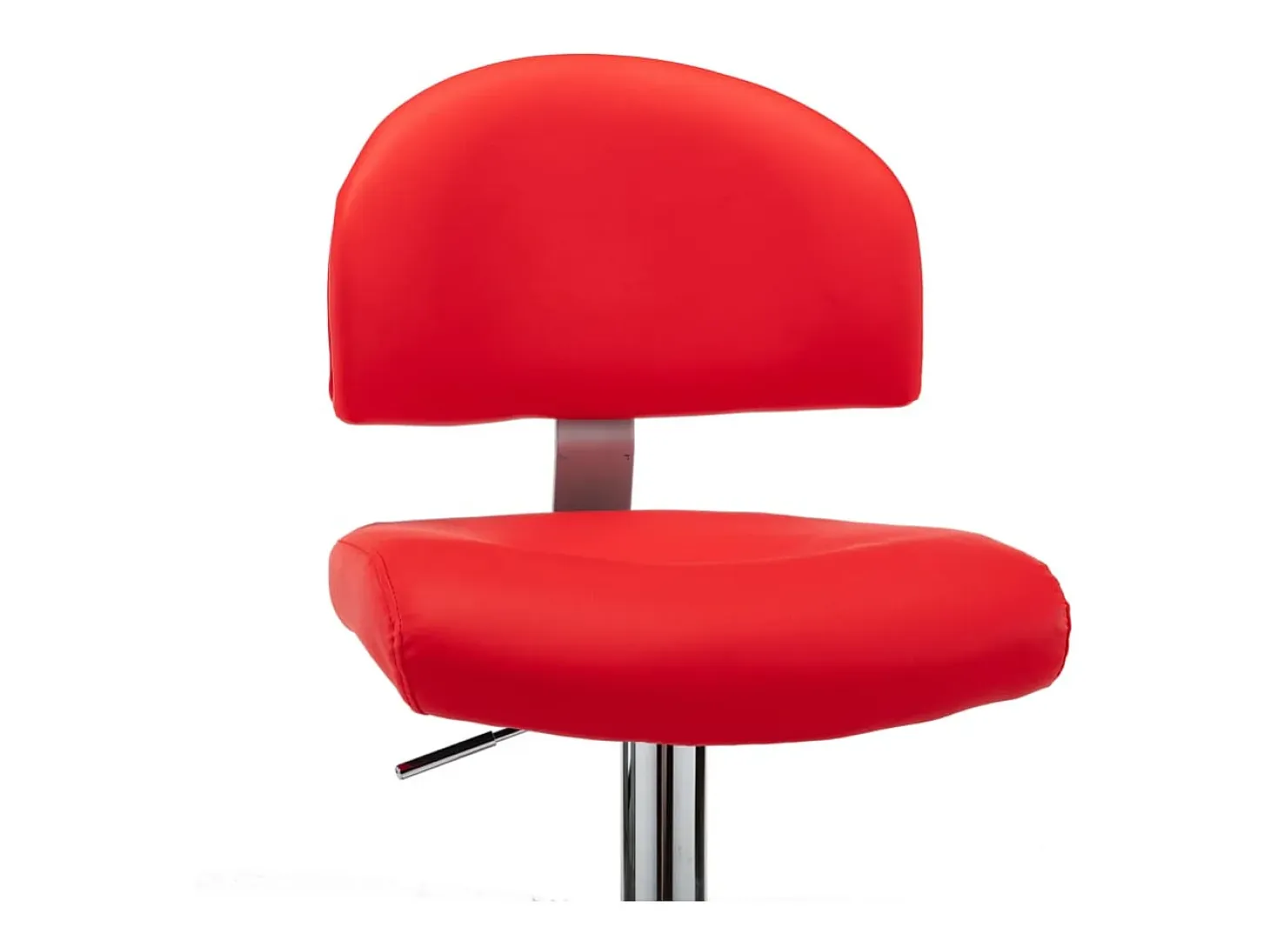 Juego de 2 taburetes de bar de piel sintética roja