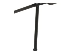 Juego de 4 taburetes de bar de cuero genuino negro