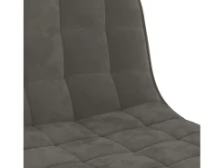 Juego de 2 taburetes de bar de terciopelo gris oscuro