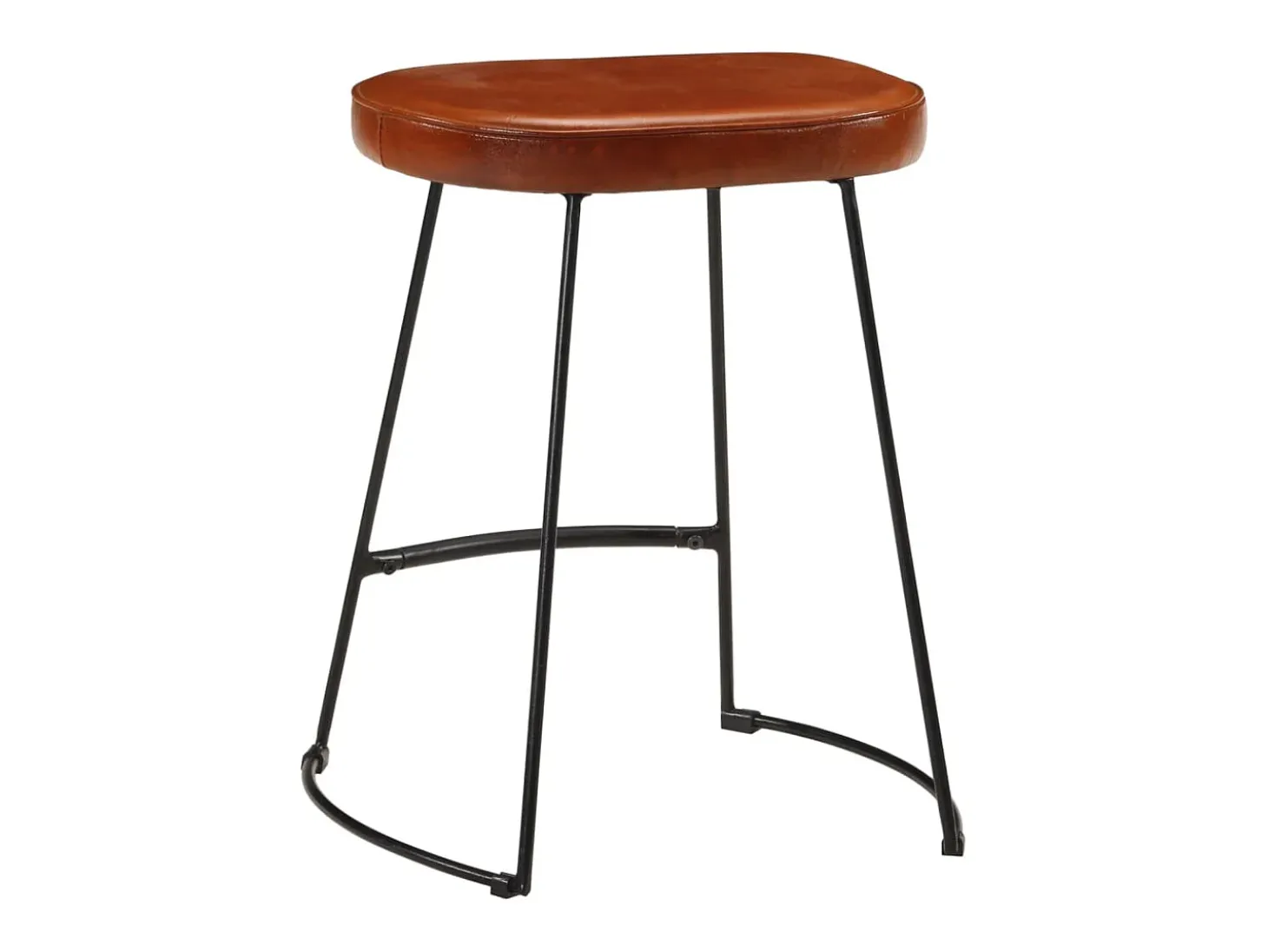 Juego de 2 taburetes de bar marrón oscuro 40x29,5x53 cm