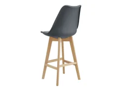 Juego de 4 taburetes de bar de plástico sintético acabado haya 105 x 48 x 58 cm gris 03_0008718