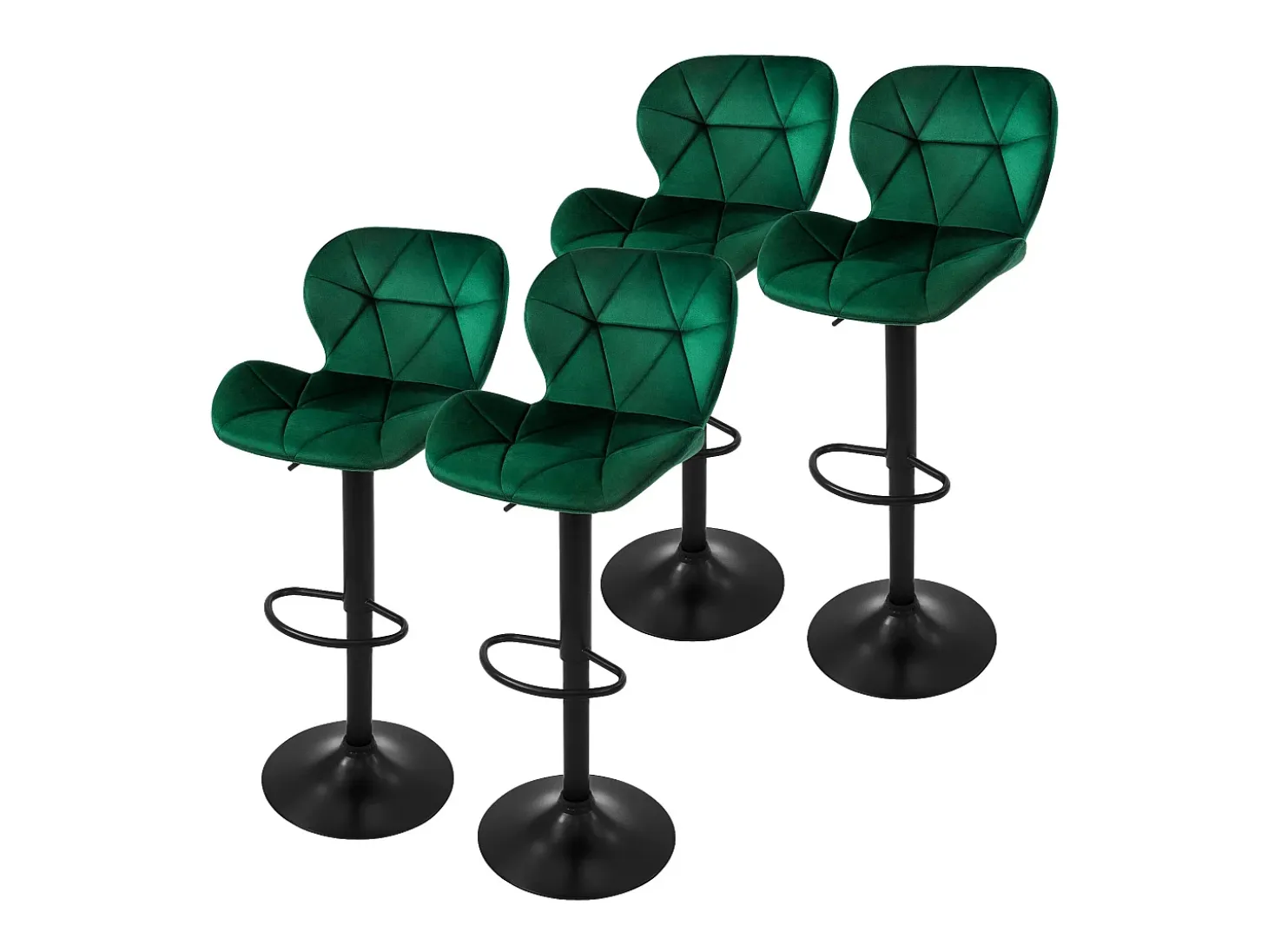 Juego de 4 taburetes de bar regulables en altura taburete de bar giratorio tabur