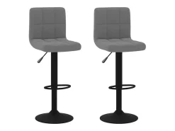 Juego de 2 taburetes de bar de terciopelo gris oscuro