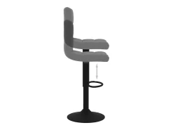 Juego de 2 taburetes de bar de terciopelo gris oscuro