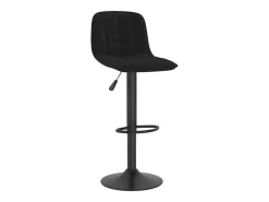 Juego de 2 taburetes de bar de terciopelo negro