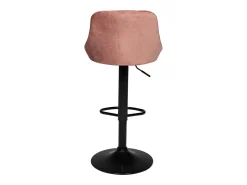 Juego de 2 taburetes de bar de terciopelo rosa ROBIN