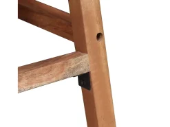Juego de 2 taburetes de bar de madera maciza de acacia