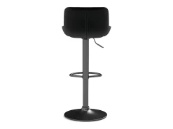 Juego de 2 taburetes de bar giratorios - altura ajustable y giro de 360° - terciopelo negro