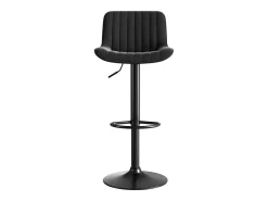 Juego de 2 taburetes de bar giratorios - altura ajustable y giro de 360° - terciopelo negro