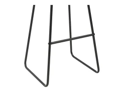 Juego de 4 taburetes de bar de piel sintética negra