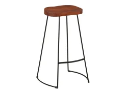 Juego de 2 taburetes de bar Gavin 50x40x78cm madera maciza de mango
