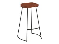 Juego de 2 taburetes de bar Gavin 50x40x78cm madera maciza de mango