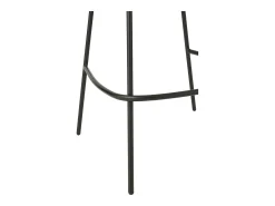 Juego de 2 taburetes de bar BOBBY de tela con estructura de metal negro – Altura del asiento 76 cm-Color Rosa