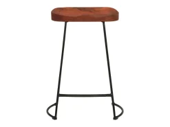 Juego de 2 taburetes de bar Gavin 45x40x63cm madera maciza de mango