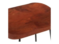 Juego de 2 taburetes de bar Gavin 45x40x63cm madera maciza de mango