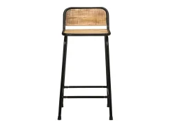 Juego de 4 taburetes de bar de madera maciza de mango en bruto