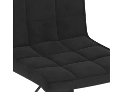 Juego de 2 taburetes de bar de terciopelo negro