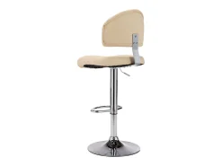 Juego de 2 taburetes de bar de piel sintética color crema
