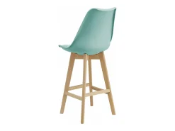 Juego de 4 taburetes de bar de plástico sintético haya 105x48x58 cm verde 03_0008719