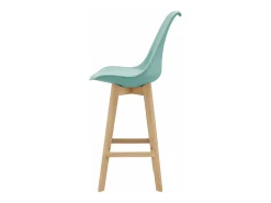 Juego de 4 taburetes de bar de plástico sintético haya 105x48x58 cm verde 03_0008719