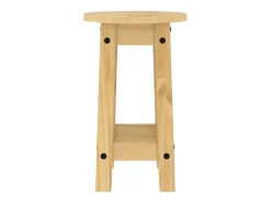 Juego de 2 taburetes de bar de madera maciza de pino