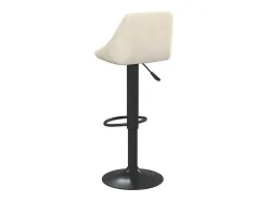 Juego de 2 taburetes de bar de terciopelo color crema