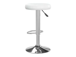 Juego de 2 Taburetes de cocina cuero sintético blanco ES62214