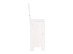 Juego de 2 Taburetes de cocina madera maciza pino blanco 40x42x120cm ES37207