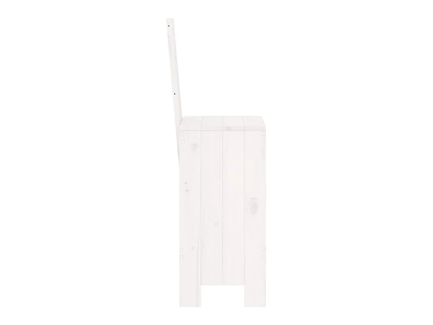 Juego de 2 Taburetes de cocina madera maciza pino blanco 40x42x120cm ES37207