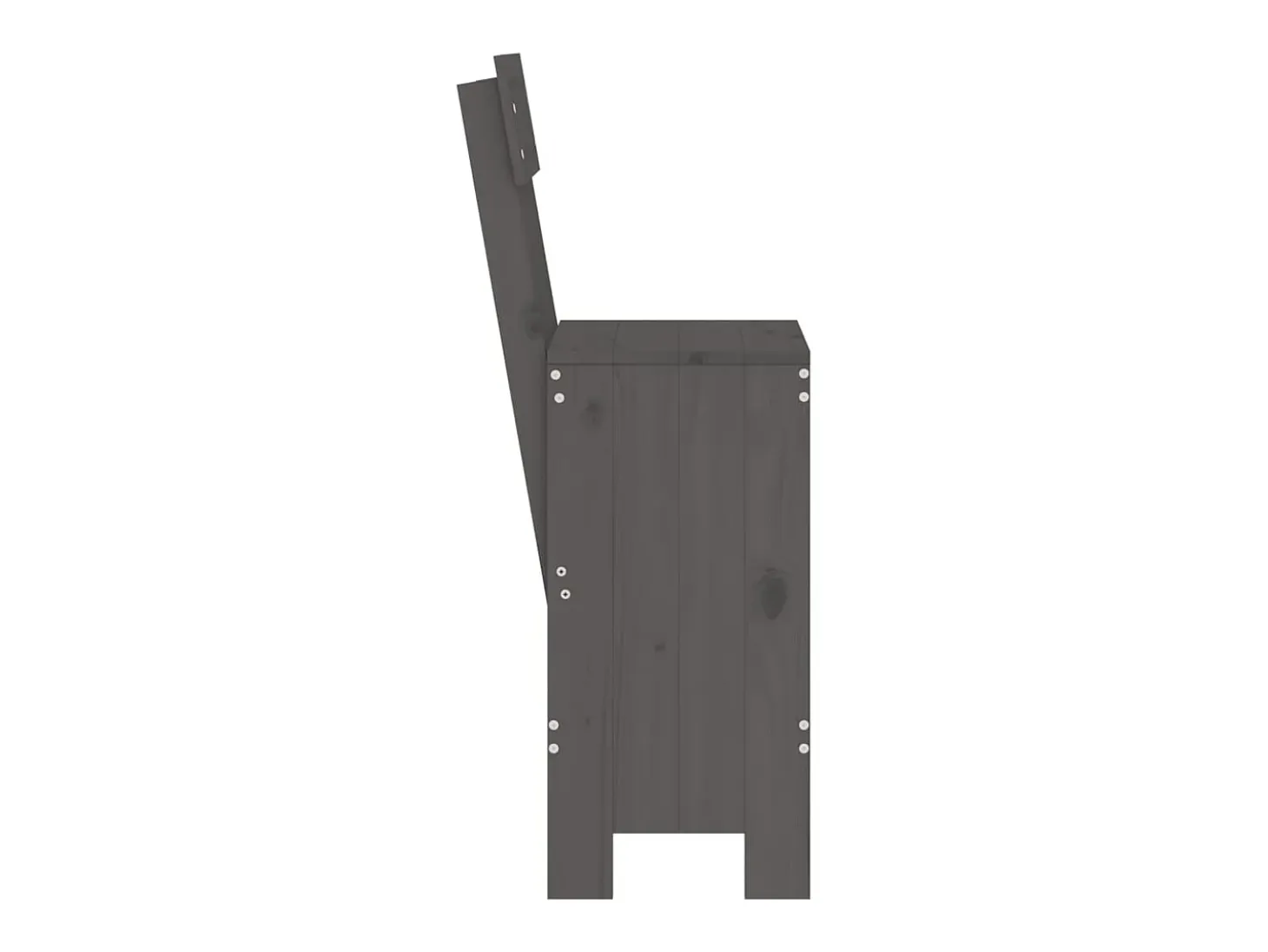 Juego de 2 Taburetes de cocina madera de pino gris 40x48,5x115,5 cm ES29267