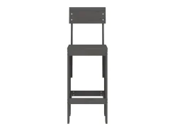 Juego de 2 Taburetes de cocina madera de pino gris 40x48,5x115,5 cm ES29267