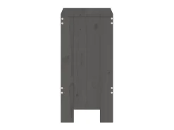 Juego de 2 Taburetes de cocina madera maciza pino gris 40x36x75 cm ES94144