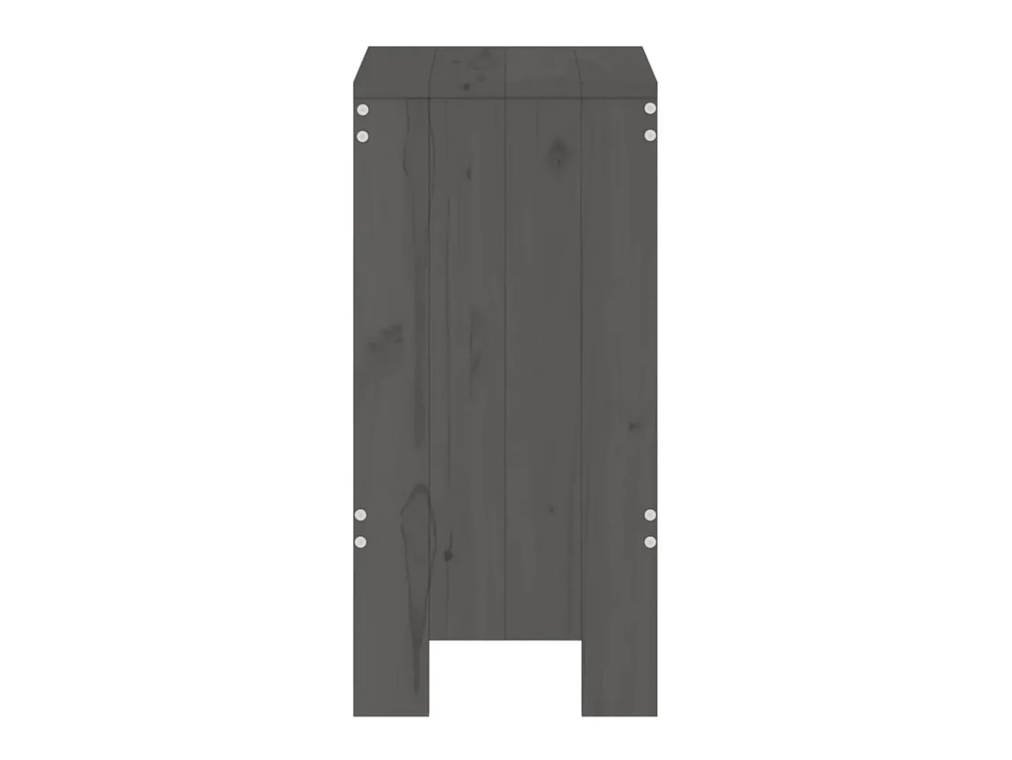Juego de 2 Taburetes de cocina madera maciza pino gris 40x36x75 cm ES94144