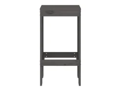 Juego de 2 Taburetes de cocina madera maciza pino gris 40x36x75 cm ES94144