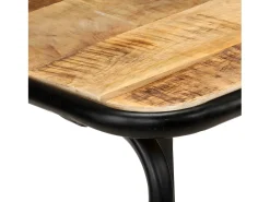 Juego de 2 Taburetes de cocina madera maciza de mango ES83691