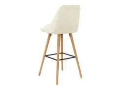 Juego de 2 Taburetes de cocina terciopelo crema ES26135