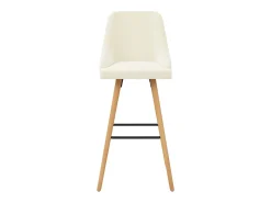 Juego de 2 Taburetes de cocina terciopelo crema ES26135