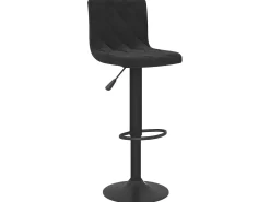 Juego de 2 Taburetes de cocina terciopelo negro ES59698