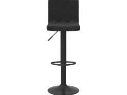 Juego de 2 Taburetes de cocina terciopelo negro ES59698