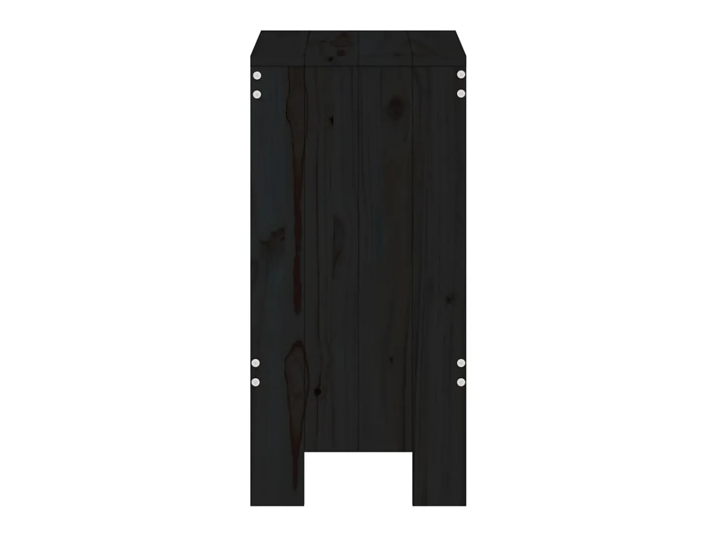 Juego de 2 Taburetes de cocina madera maciza pino negro 40x36x75 cm ES27180