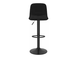 Juego de 2 Taburetes de cocina terciopelo negro ES49101