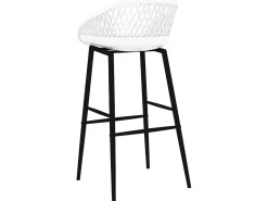 Juego de 4 Taburetes de cocina blanco ES36750