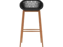 Juego de 4 Taburetes de cocina negro ES71373