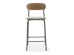 Juego de 2 taburetes de madera con asiento acolchado 41x48 h94 cm