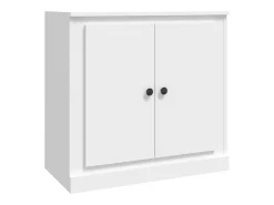 Juego de aparador de 3 piezas, madera de ingeniería blanca
