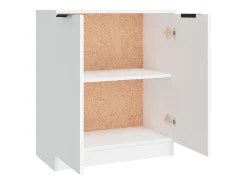 Juego de aparador de 3 piezas, madera de ingeniería blanca