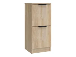 Juego de buffet de 3 piezas de madera de ingeniería de roble Sonoma
