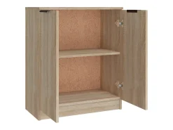 Juego de buffet de 3 piezas de madera de ingeniería de roble Sonoma