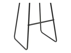 Juego de dos taburetes de bar de diseño asiento sintético negro estructura de acero 1202099